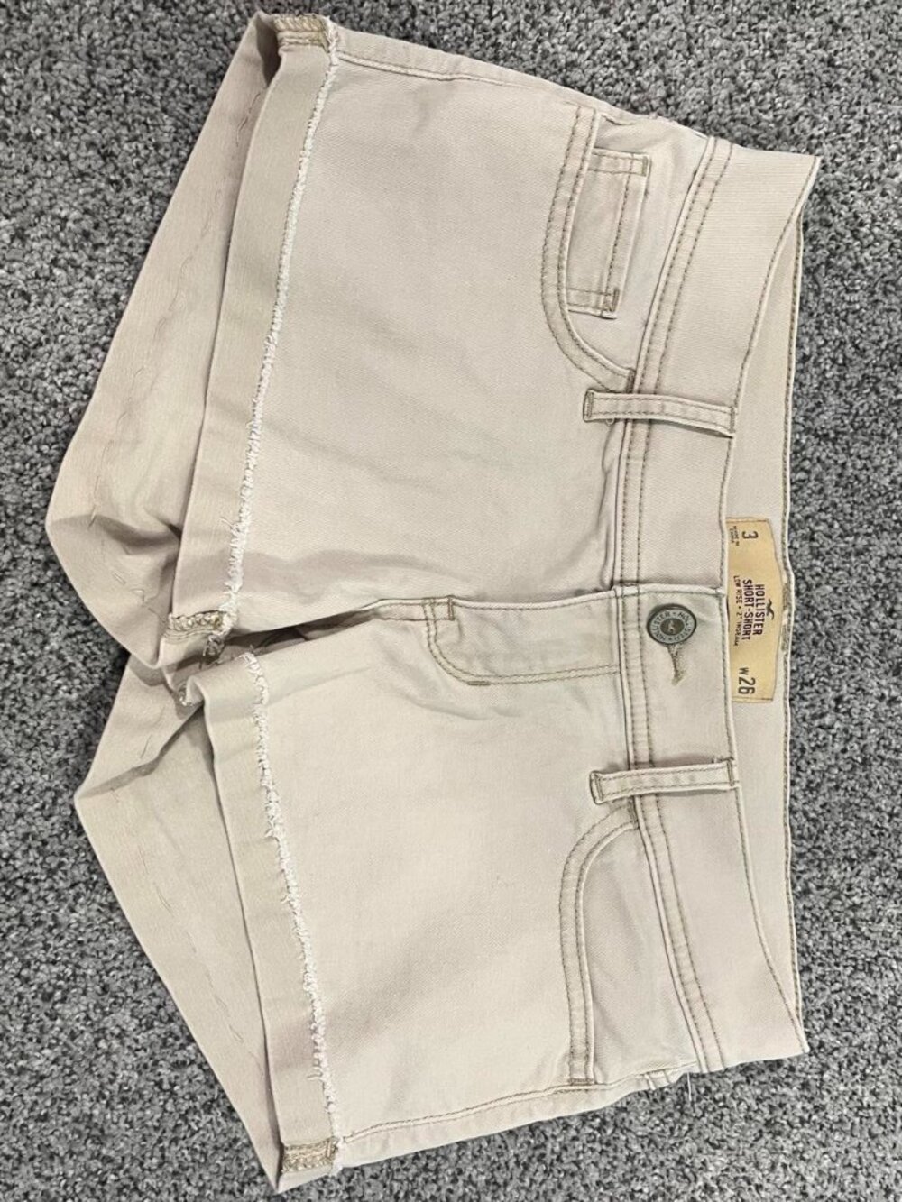 Y2K Hollister Khaki Low Rise Mini Shorts